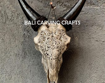 ヤギの頭蓋骨を彫る - Etsy 日本