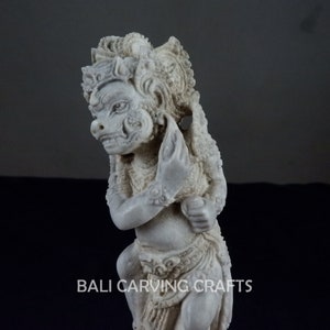 Limited carved Vishnu Varaha figurine of antler, Hand carved Vishnu statue home decoration, Carved Avatara Varaha sculpture altar supplies