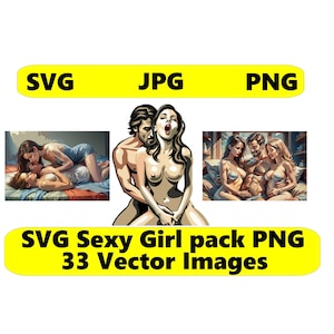 Sexy Girls SVG Image Set Digital Illustration Vector Images Art Props Fuck Sex Design Undressed JPG PNG Licensed Woman Sex Kinky Orgy Group