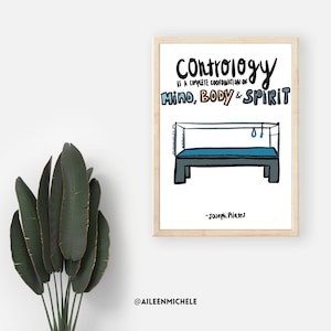 Pilates Art: Printable Wall Poster Perfect For Pilates Studios and Spaces | Joseph Pilates Quote Wall Decor