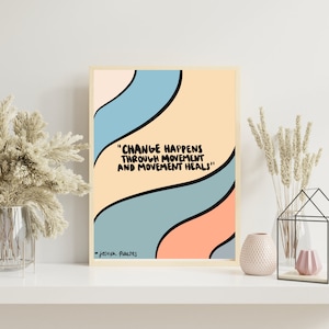 Pilates Kunst: Druckbares Wandposter Perfekt für Pilates Studios und Räume | Joseph Pilates Zitat Wanddeko