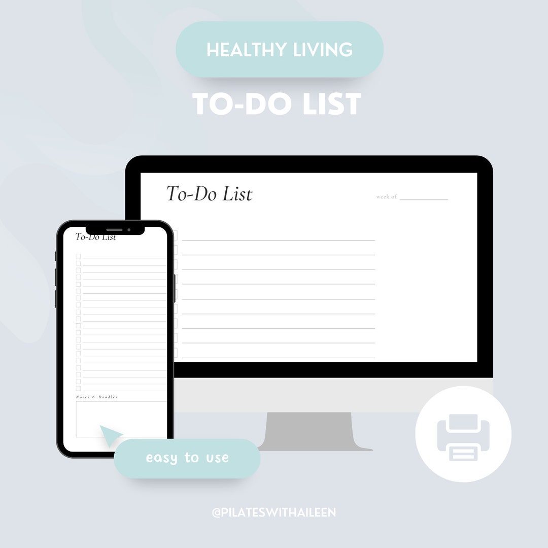 Minimalistic Weekly to Do List Planner | Printable & Digital Planner ...