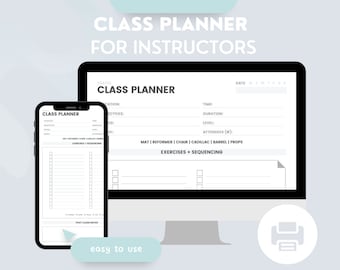 Pilates Kurs Planer Vorlage | Printable Journal Notes & Digital Planner für Goodnotes und Notability