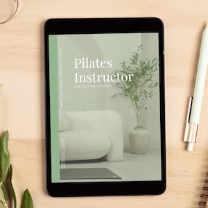 Digital Pilates Instructor Reflection Journal | Printable Journal Notebook & Digital Planner for Goodnotes and Notability