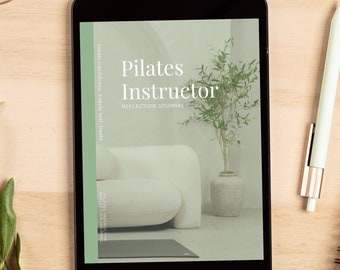 Pilates-instructeur Reflection Journal: afdrukbare digitale planner (pdf)
