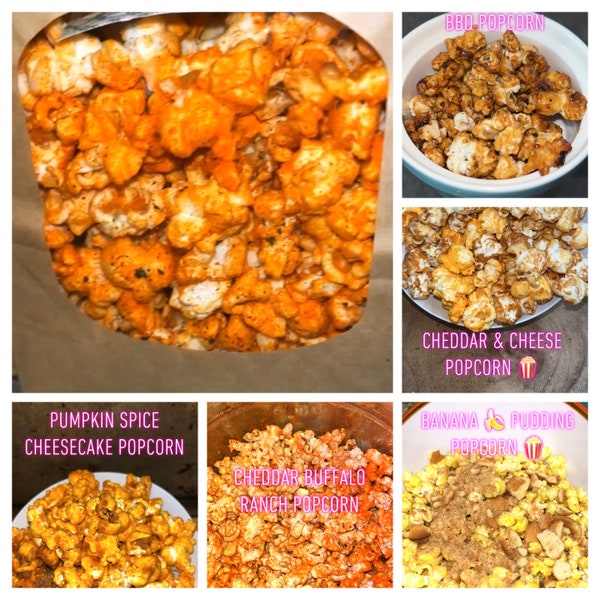 Aww Popcorns 5oz, Popcorn-Snacks, Popcorn, Popcorn-Geschenk, aromatisiertes Popcorn, Cheddar, würziges Popcorn, süßes Popcorn, Karamell-Popcorn.