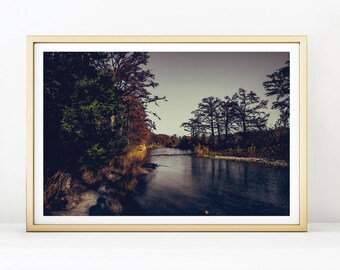 Landscape Photography, Dark River Scene 1, Texas Hill Country Nature Photography, Modern Decor, Wall Art Print, Wall Decor