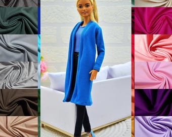 Long Cardigan for regular doll, jacket for dolls, realistic clothes for 1/6 scale dolls, coat for dolls, new colors!