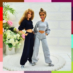 Sweatsuit for regular dolls, wide sports tracksuits for 11.5 inch dolls, NEW colors!