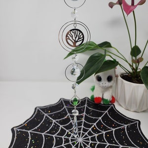 Tree of life Crystal Suncatchers: beaded, wire wrapped, home, garden décor, gift for her, hanging, rainbow, prism, window, room decor, mom
