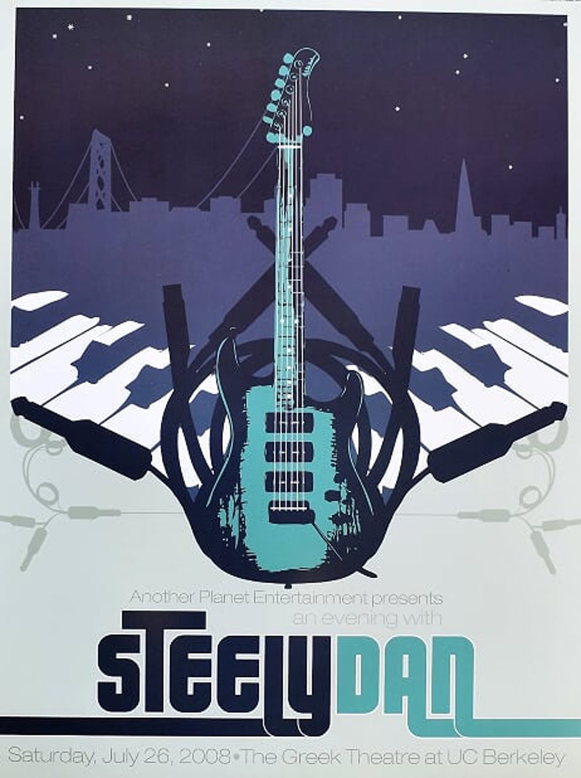 Steely dan concert poster berkeley 2008 Etsy