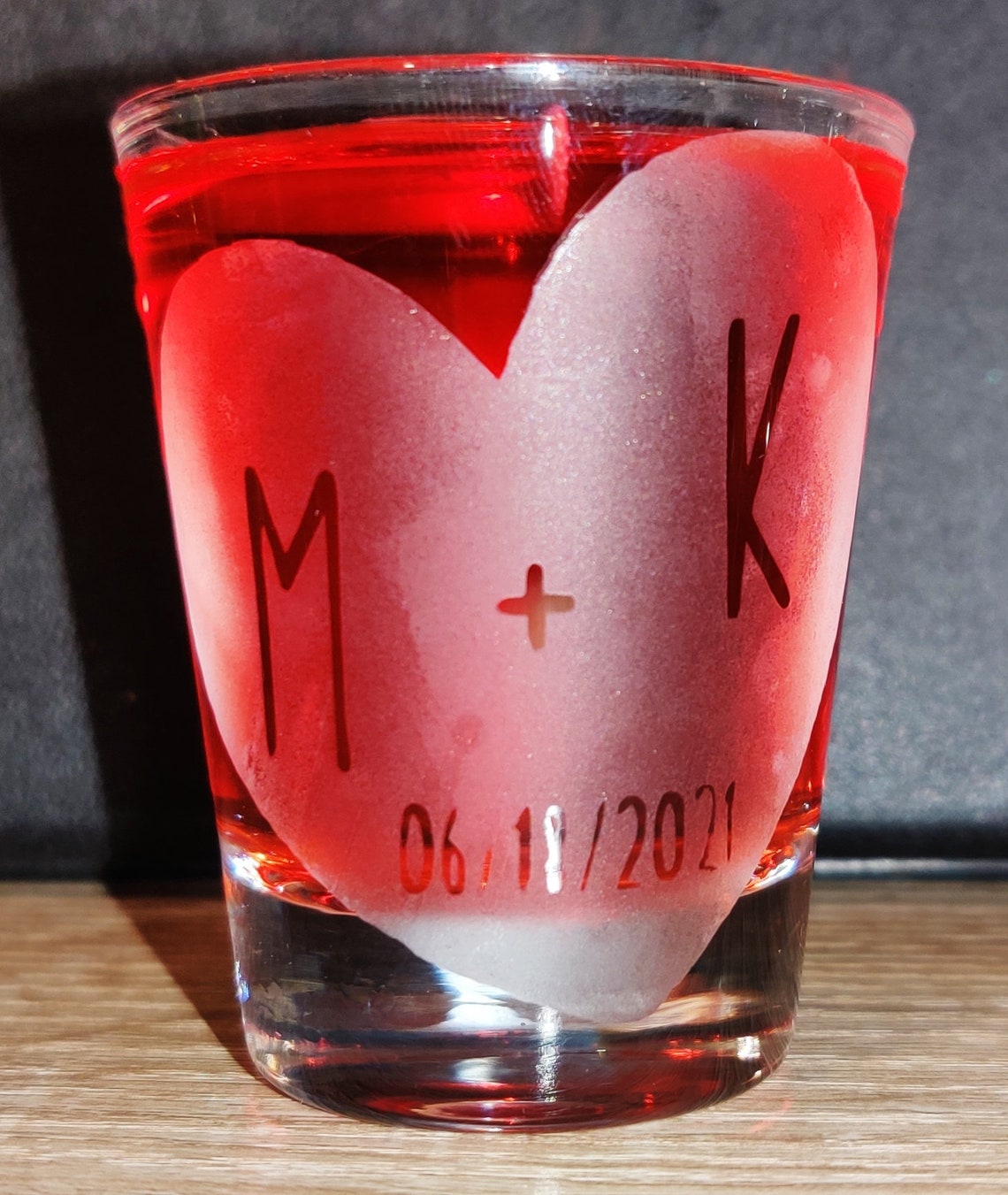 Custom Couples Shot Glass 1.5oz each Etsy