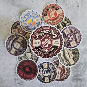 COD Zombies Perk Cola Stickers | Juggernog, Speed Cola, Quick Revive (Gaming Decal)
