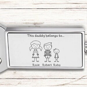 Personalised This daddy Belongs To Bottle Opener Keyring | Gifts For Him | Fathers Day Ideas For Dad Grandad | Round Or Rectangle Keychain