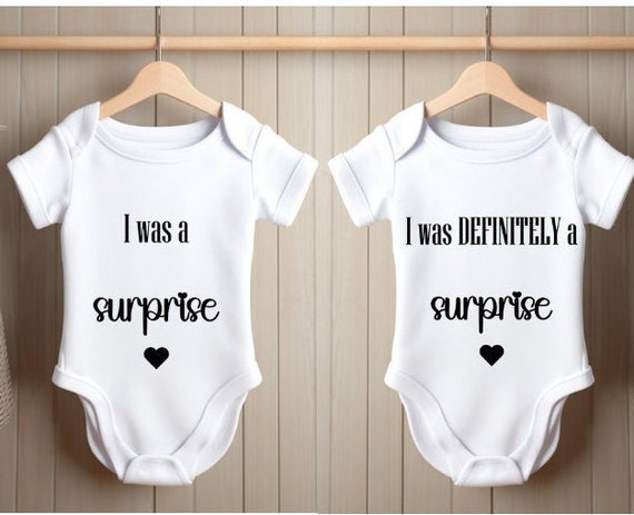 Personalised Baby Vest Grow Suit Pair Announcement Coming Soon