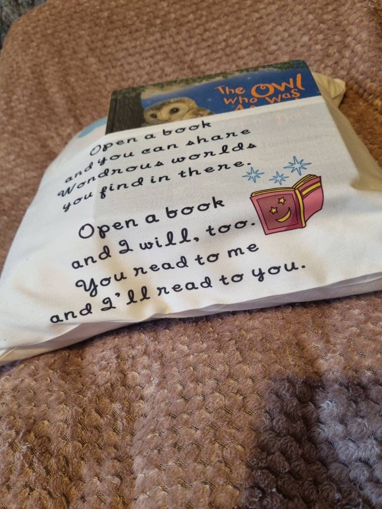 Personalised Story Book Cushion Cover With Pocket | Bedtime Story Holder | Reading Gifts For Children | Boys and Girls Gift Ideas | Bookworm - Thumbnail 3