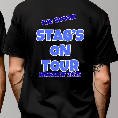 Personalised Matching Stag Do Tshirts For Men | Funny Novelty Custom Face Photo Shirt For The Groom Best Man Stags | On Tour Stags Holiday - Thumbnail 2