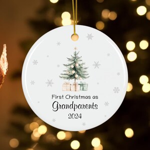 Premier Noël des grands-parents | Idées cadeaux pour bébé | 1er Noël de bébé garçon, petite fille | Cadeaux nan grand-père grand-mère grand-père | Décoration d'arbre
