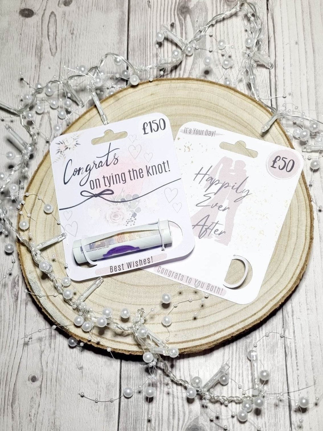 Personalised Wedding Money Gift Card A Unique Way to Gift Cash Rolled