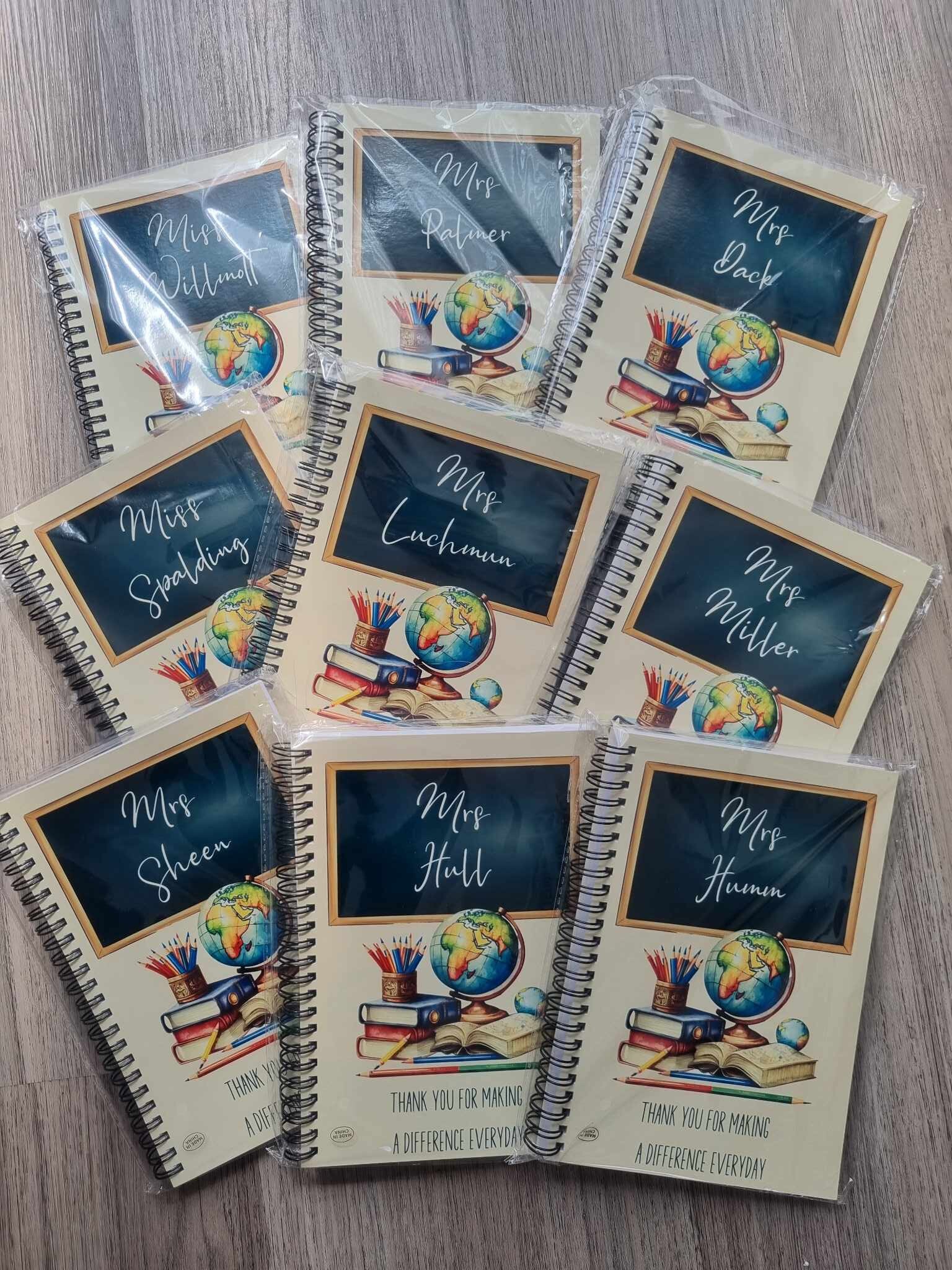 Personalised Notebook | Notepad Keepsake For Teachers From Pupils | End Of Year Class Gifts | Stationery Gift Idea | Teacher Christmas Gifts - Thumbnail 2