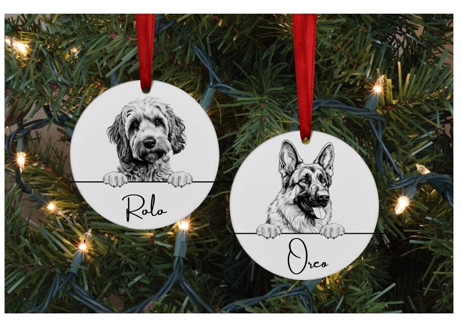 Personalised Pet Photo Baubles | Gift For Dog Lovers | Christmas Decoration Ideas For Secret Santa | Stocking Presents | Hanging Decor
