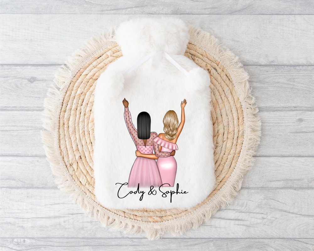 Personalised Name Hot Water Bottle Cover | Gift For Her Pamper Package | Keep Warm Ideas | Best Friends | Gifts Ideas | Party Girls
