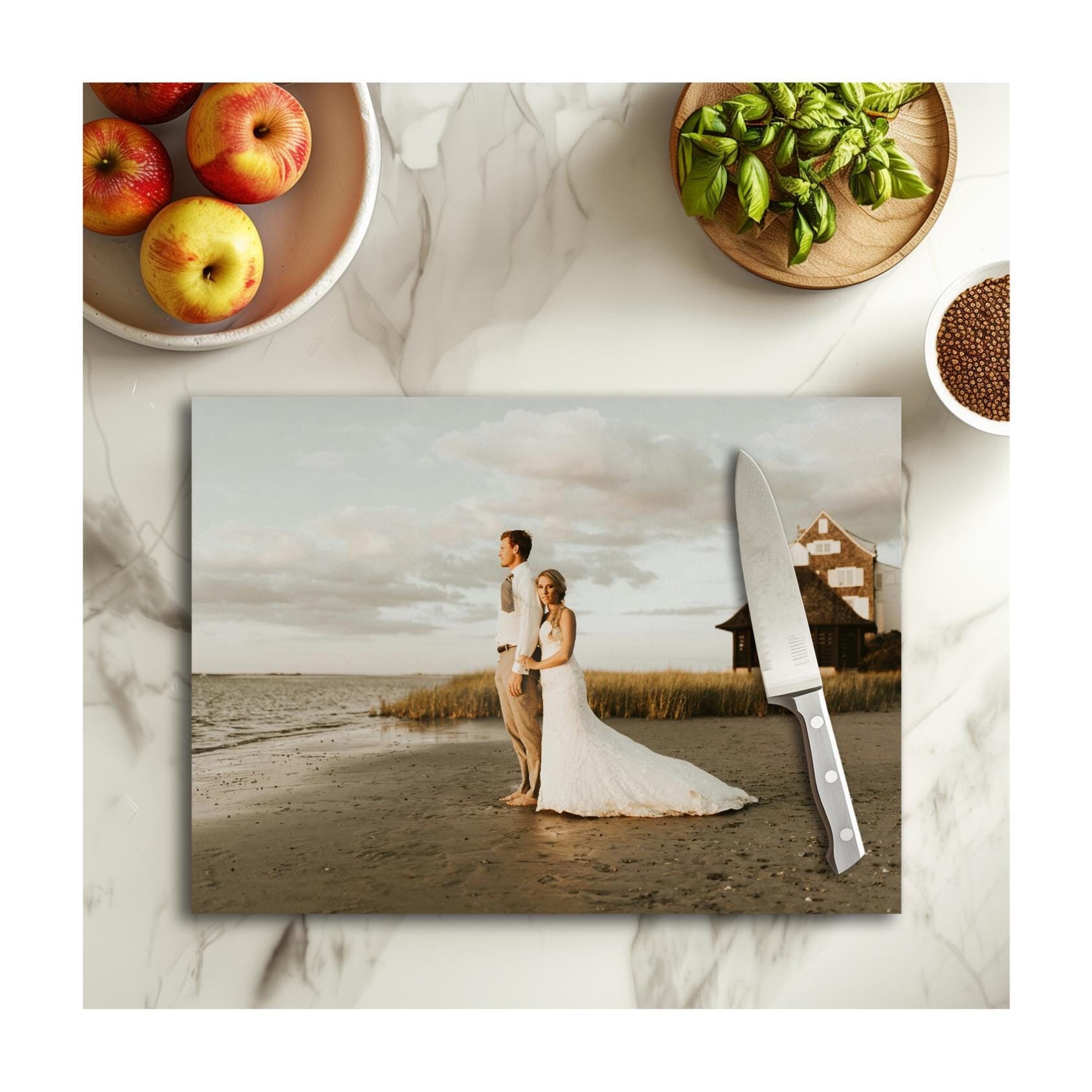 Personalised Chopping Board | Children Gift Keepsake | Glass Cutting Board | Gifts For Nan Mum | Christmas Idea | Mothers Day Birthday - Image 1