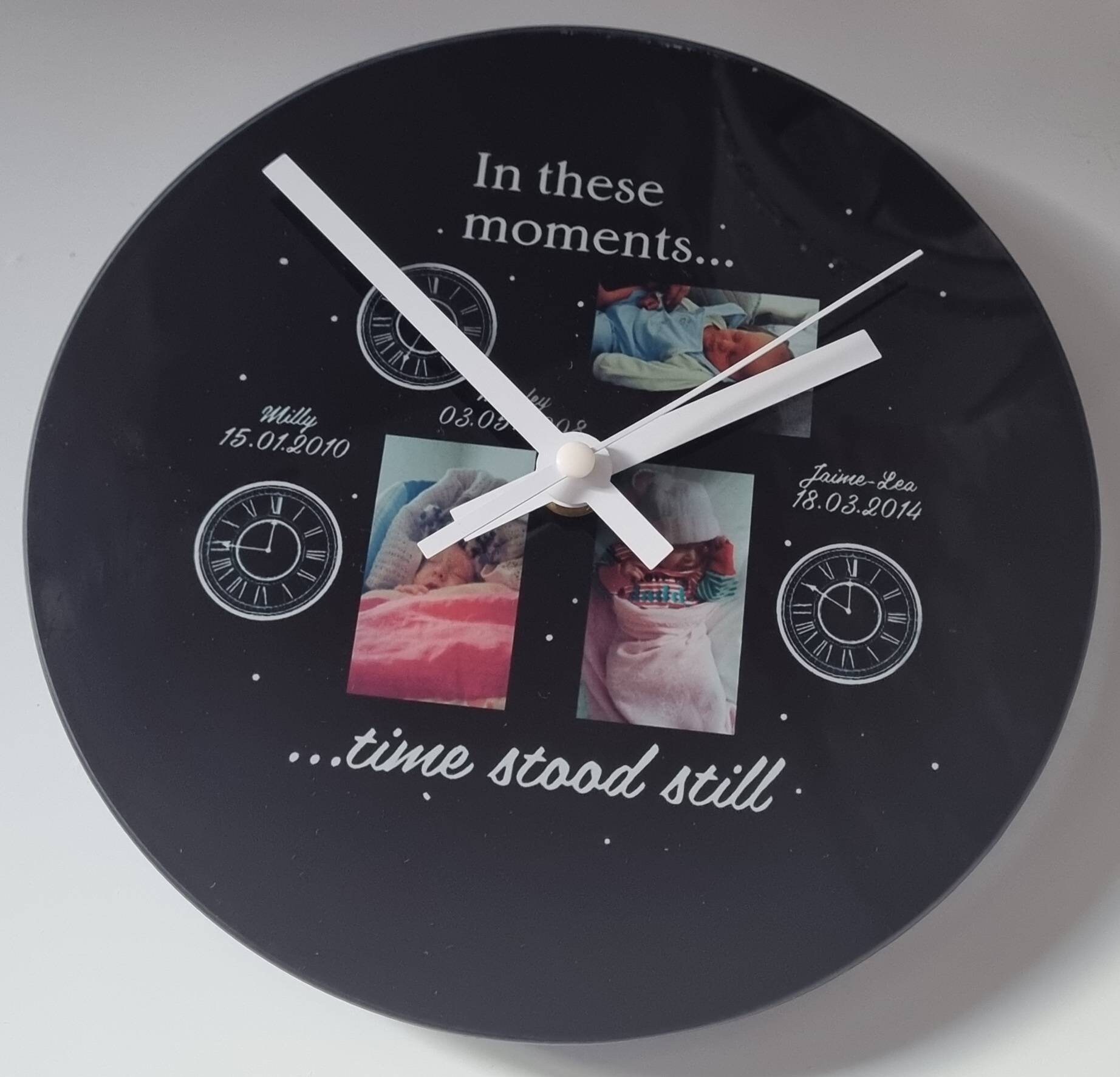 Personalised Photo Clock | In These Moments Time Stood Still | Gift Ideas For Nans Grandads | Thoughtful Christmas Birthday Fathers Gifts - Thumbnail 2