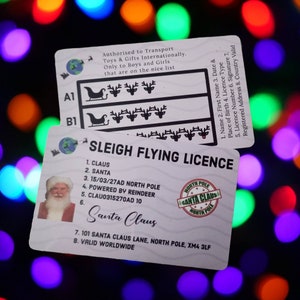 Der Führerschein des Weihnachtsmannes | Weihnachtsmann verloren Flugführerschein | North Pole hat eine Weihnachtsmann- und Rentierkarte herausgegeben