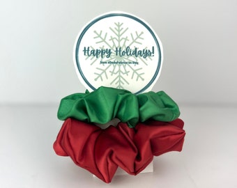 Seidensatin Scrunchie Jumbo Elastischer Haargummi | Handgemachte Scrunchies | Geschenke für Sie | XXL Scrunchie - Urlaubsfarben Set!