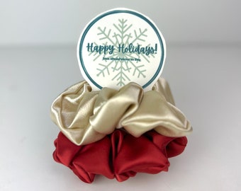 Seidensatin Scrunchie Jumbo Elastischer Haargummi | Handgemachte Scrunchies | Geschenke für Sie | XXL Scrunchie - Urlaubsfarben Set!