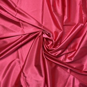 Pink Solid Satin Classic Fabric - By the Yard