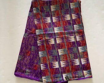 Vibrant Colorful Purple Multicolor Chevron Print Geometric  Fabric - By the Yard