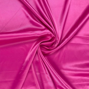 Pink Polyester Satin Poly-Blend Stretch Fabric