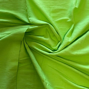 Neon Green Textured Cotton Fabric - By the Yard