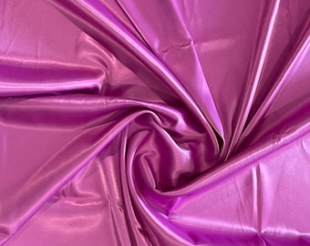 Tela clásica de satén sólido morado opaco - cortado a medida