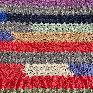 Multicolor Knit Striped Fabric - By the Yard