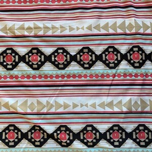 Multicolor Stretchy Dress Tribal Aztec Print Poly Print Dress Print Fabric - By the Yard