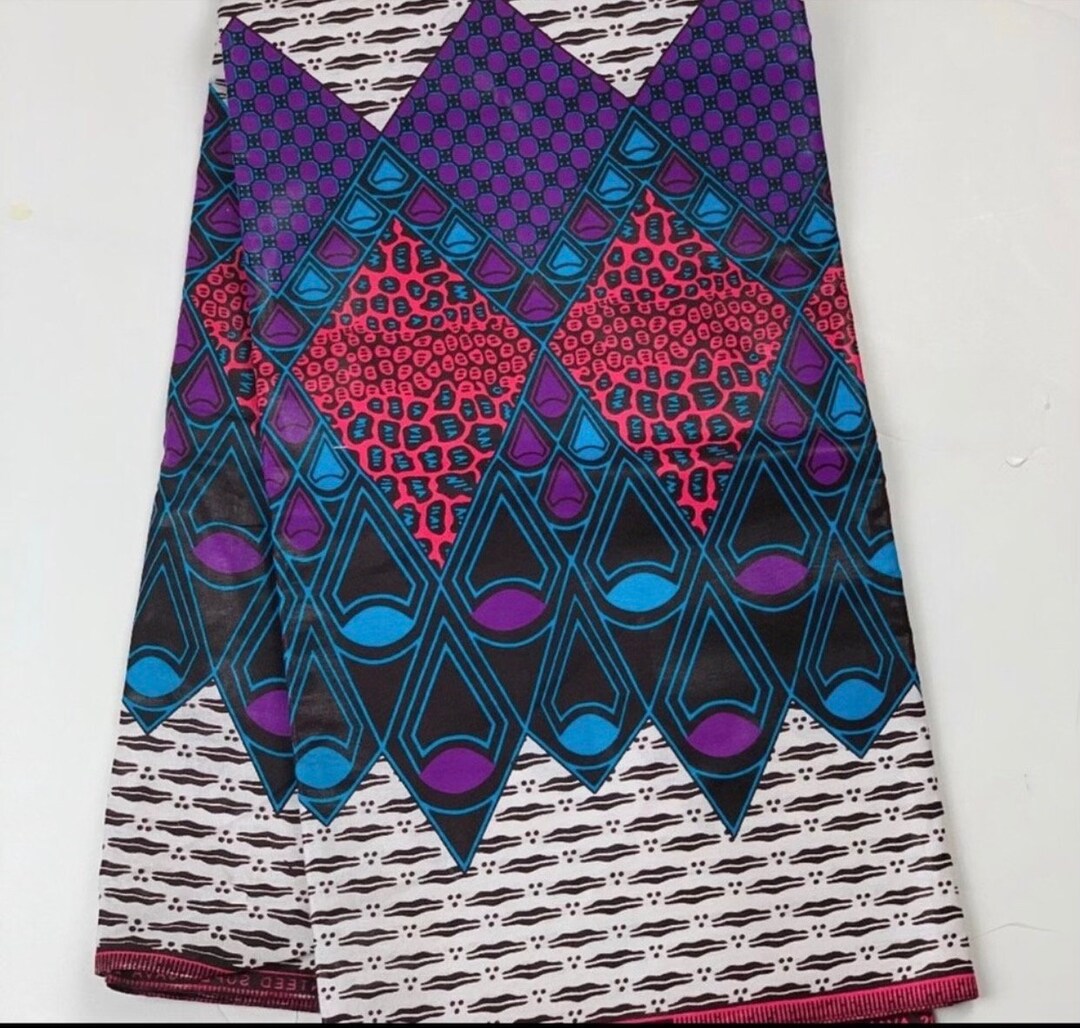 African Print Ankara Geometric Print Multicolor Cotton Fabric - by the ...