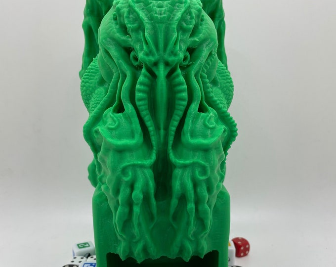 Cthulhu Dice Tower | 3D Printed Dice Roller | Compatible with Dungeons and Dragons, Pathfinder, TTRPG, Magic, etc.