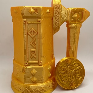 Mythic Mug | The Dwarf | Dice Vault | Can Holder | Cosplay | Gaming Accessory | Dungeons and Dragons, Pathfinder, TTRPG, Magic, etc.