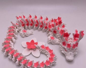 Kirschblüten-Drache | 3D Gedrucktes Fidget Spielzeug | Sensorisches Spielzeug