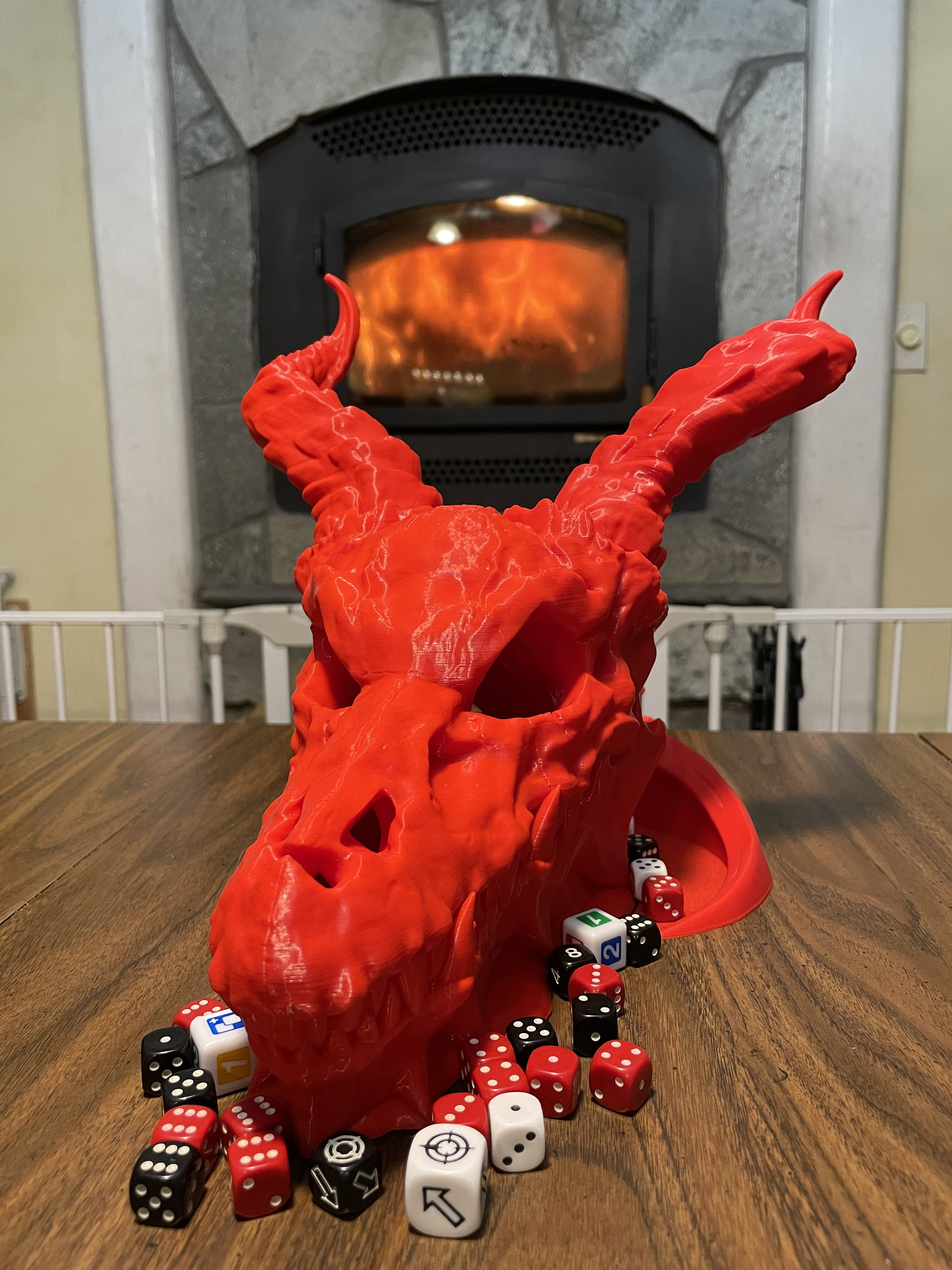 The Dragon Skull Dice Tower 3D Printed Dice Roller Dice Vault