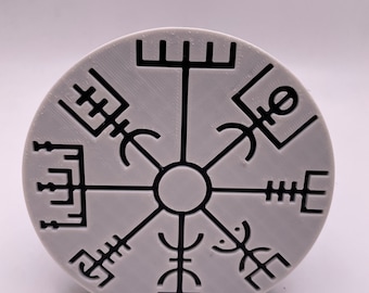 Vegvisir: Wayfinder | Trailer Hitch Cover | Tow Hitch Cover | Receiver Hitch Cover | Viking Compass | 3D Printed