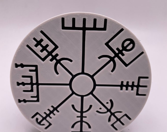 Vegvisir: Wayfinder | Trailer Hitch Cover | Tow Hitch Cover | Receiver Hitch Cover | Viking Compass | 3D Printed