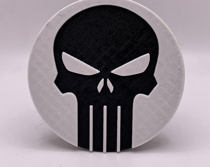 Punisher | Trailer Hitch Cover | Tow Hitch Cover | Receiver Hitch Cover | Skull | 3D Printed