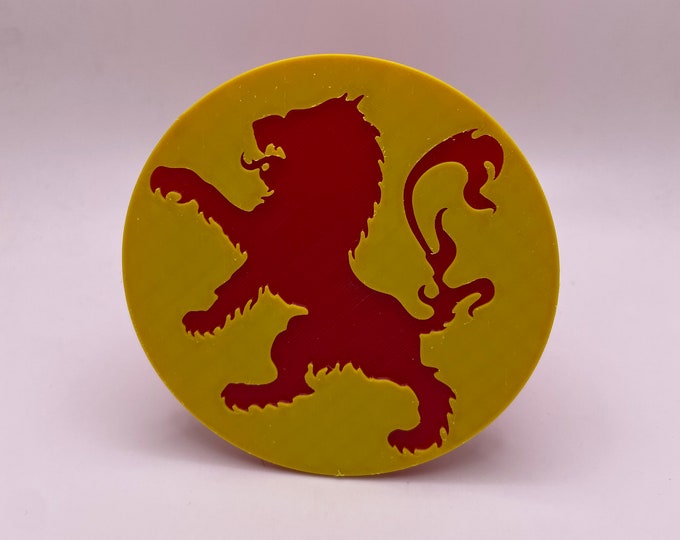 Rampant Lion | Trailer Hitch Cover | Tow Hitch Cover | Receiver Hitch Cover | Scotland | 3D Printed