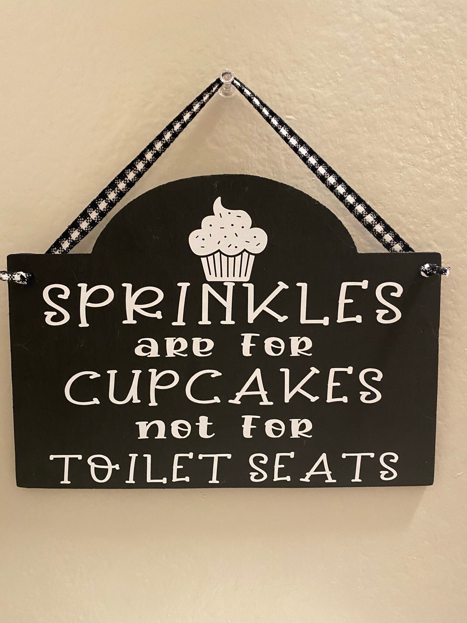 Sprinkles are for Cupcakes not Toilet Seats Bathroom Sign Etsy