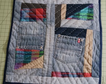 Gee's Bend Quilt, Cotton Quilt, Artistic Quilt, Quilt, Handstitched Quilt, Handsewn Quilt, Wall Hanger Quilt, Tapestry, Baby Quilt,
