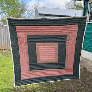 Handstitched Gee&#39;s Bend Quilt: Artistic Cotton Tapestry, Wall Hanger (62x60)